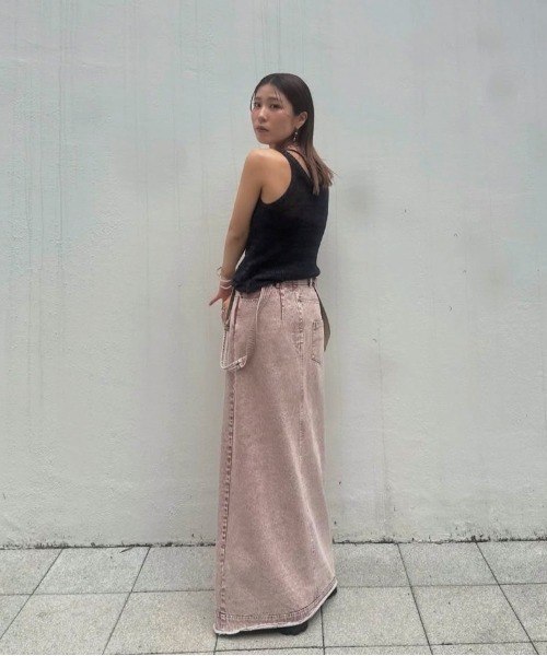 スカート MEDI INVERT SUSPENDER DENIM SKIRT セール】MEDI INVERT SUSPENDER DENIM SKIRT（デニムスカート