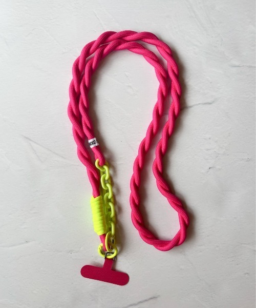 lit.Cy(リットシー)の「チェーン コンビ 太ロープ スマホショルダー ストラップ(スマホグッズ・レディース・ロイヤルブルー/ブルー系その他/パープル系その他/パープル系その他2/グリーン/ピンク/ブラック/ライトピンク/ブルー系その他2/グレー/ライトグリーン・FREE)」の10枚目の写真