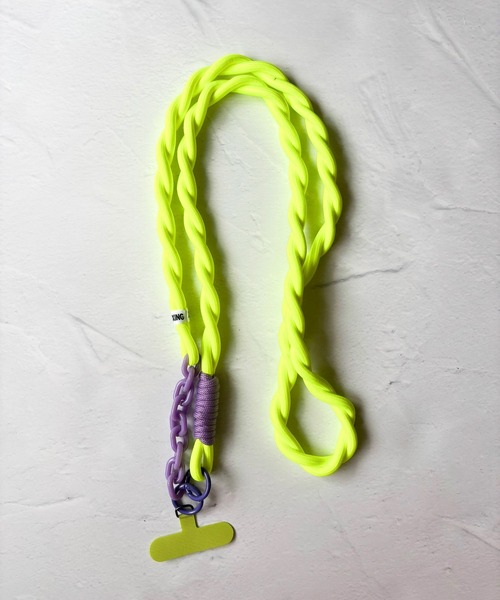 lit.Cy(リットシー)の「チェーン コンビ 太ロープ スマホショルダー ストラップ(スマホグッズ・レディース・ロイヤルブルー/ブルー系その他/パープル系その他/パープル系その他2/グリーン/ピンク/ブラック/ライトピンク/ブルー系その他2/グレー/ライトグリーン・FREE)」の4枚目の写真