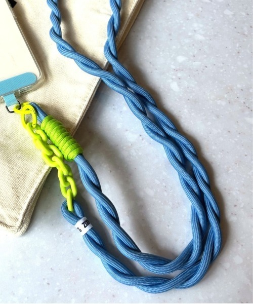 lit.Cy(リットシー)の「チェーン コンビ 太ロープ スマホショルダー ストラップ(スマホグッズ・レディース・ロイヤルブルー/ブルー系その他/パープル系その他/パープル系その他2/グリーン/ピンク/ブラック/ライトピンク/ブルー系その他2/グレー/ライトグリーン・FREE)」の15枚目の写真