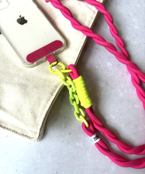 lit.Cy(リットシー)の「チェーン コンビ 太ロープ スマホショルダー ストラップ(スマホグッズ・レディース・ロイヤルブルー/ブルー系その他/パープル系その他/パープル系その他2/グリーン/ピンク/ブラック/ライトピンク/ブルー系その他2/グレー/ライトグリーン・FREE)」の20枚目の写真