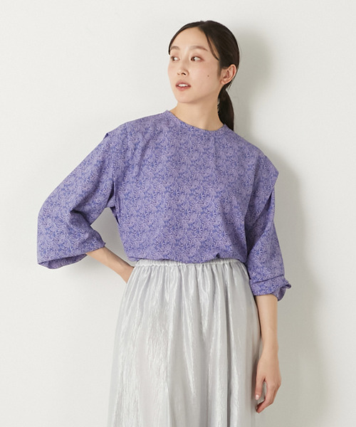 MELROSE claire（メルローズ クレール）の「【ペイズリープリントショルダータックブラウス】（シャツ/ブラウス・レディース・ブラック/ブルー/イエロー・FREE）」の3枚目の写真