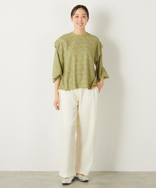 MELROSE claire（メルローズ クレール）の「【ペイズリープリントショルダータックブラウス】（シャツ/ブラウス・レディース・ブラック/ブルー/イエロー・FREE）」の4枚目の写真