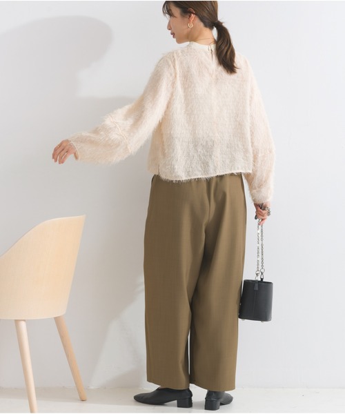 OandI（オーアンドアイ）の「フェザートップスプルオーバー（Tシャツ/カットソー・レディース・アイボリー/グレイッシュベージュ/ブラック・FREE）」の11枚目の写真