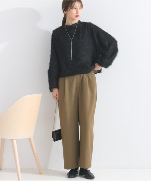 OandI（オーアンドアイ）の「フェザートップスプルオーバー（Tシャツ/カットソー・レディース・アイボリー/グレイッシュベージュ/ブラック・FREE）」の14枚目の写真