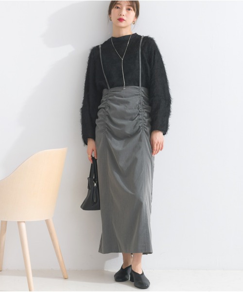 OandI（オーアンドアイ）の「フェザートップスプルオーバー（Tシャツ/カットソー・レディース・アイボリー/グレイッシュベージュ/ブラック・FREE）」の19枚目の写真
