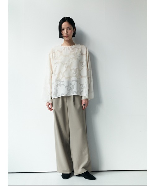 Brown&Street(ブラウンアンドストリート)の「ラップレイヤードワイドパンツ(その他パンツ・レディース・ブラック/グレイッシュベージュ・FREE/L~LL)」の8枚目の写真