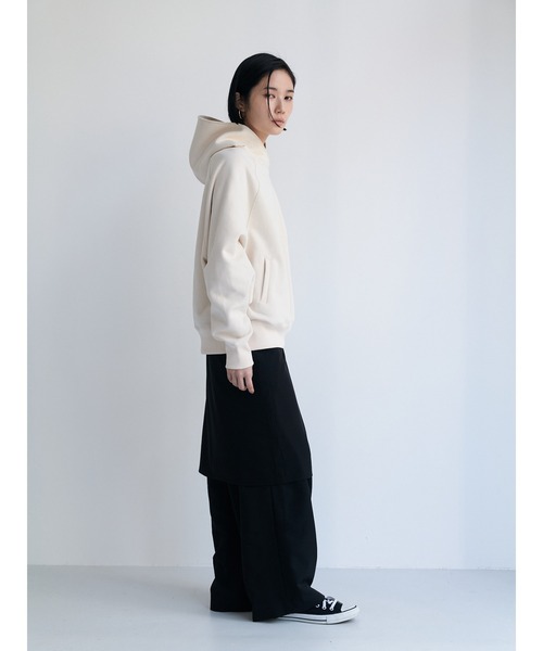 Brown&Street(ブラウンアンドストリート)の「ラップレイヤードワイドパンツ(その他パンツ・レディース・ブラック/グレイッシュベージュ・FREE/L~LL)」の15枚目の写真