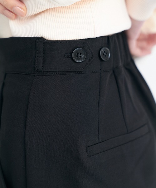 Brown&Street(ブラウンアンドストリート)の「ラップレイヤードワイドパンツ(その他パンツ・レディース・ブラック/グレイッシュベージュ・FREE/L~LL)」の19枚目の写真