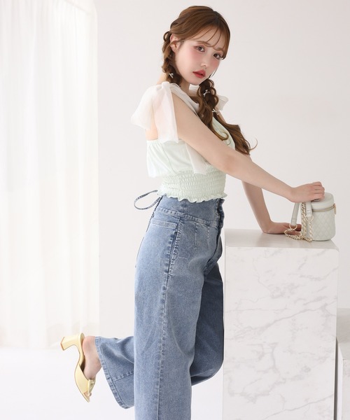 one after another NICE CLAUP(ワンアフターアナザーナイスクラップ)の「【サイズ展開あり】バックレースアップワイドデニムパンツ(デニムパンツ・レディース・ブルー/ネイビー・SMALL/MEDIUM)」の20枚目の写真