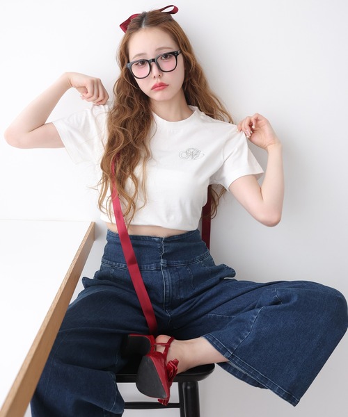 one after another NICE CLAUP(ワンアフターアナザーナイスクラップ)の「【サイズ展開あり】バックレースアップワイドデニムパンツ(デニムパンツ・レディース・ブルー/ネイビー・SMALL/MEDIUM)」の14枚目の写真