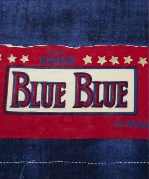 BLUE BLUE（ブルーブルー）の「ブルーデニムバンダナ（バンダナ/スカーフ・メンズ・サックスブルー/ネイビー/レッド・ONE SIZE）」の4枚目の写真