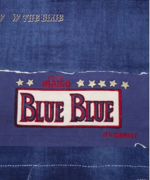 BLUE BLUE（ブルーブルー）の「ブルーデニムバンダナ（バンダナ/スカーフ・メンズ・サックスブルー/ネイビー/レッド・ONE SIZE）」の9枚目の写真