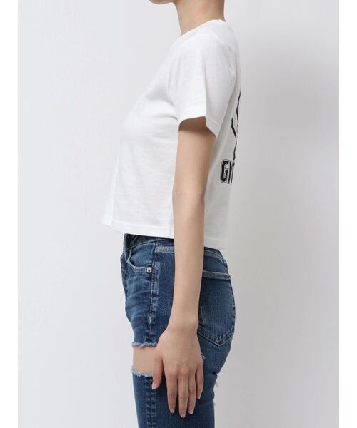 GYDA（ジェイダ）の「Cautions GYDALMATIAN ショートTシャツ（Tシャツ/カットソー・レディース・オフホワイト/ブラック/ピンク/ライム・FREE）」の8枚目の写真