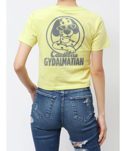 GYDA（ジェイダ）の「Cautions GYDALMATIAN ショートTシャツ（Tシャツ/カットソー・レディース・オフホワイト/ブラック/ピンク/ライム・FREE）」の16枚目の写真