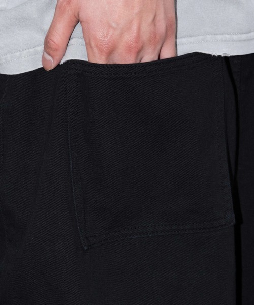 SHORT ROUND（ショートラウンド）の「SHORT ROUND/サルエルカーゴショーツ（カーゴパンツ・メンズ・ブラック・MEDIUM/LARGE）」の5枚目の写真