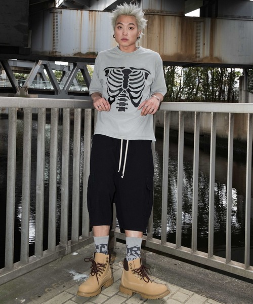 SHORT ROUND（ショートラウンド）の「SHORT ROUND/サルエルカーゴショーツ（カーゴパンツ・メンズ・ブラック・MEDIUM/LARGE）」の14枚目の写真