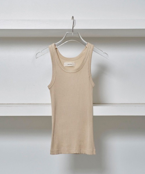 TODAYFUL（トゥデイフル）の「TODAYFUL Seamless Rib Tanktop 12510607（タンクトップ・レディース・ホワイト/グレー/ネイビー/ベージュ/グリーン・FREE）」の4枚目の写真