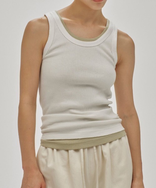 TODAYFUL（トゥデイフル）の「TODAYFUL Seamless Rib Tanktop 12510607（タンクトップ・レディース・ホワイト/グレー/ネイビー/ベージュ/グリーン・FREE）」の19枚目の写真