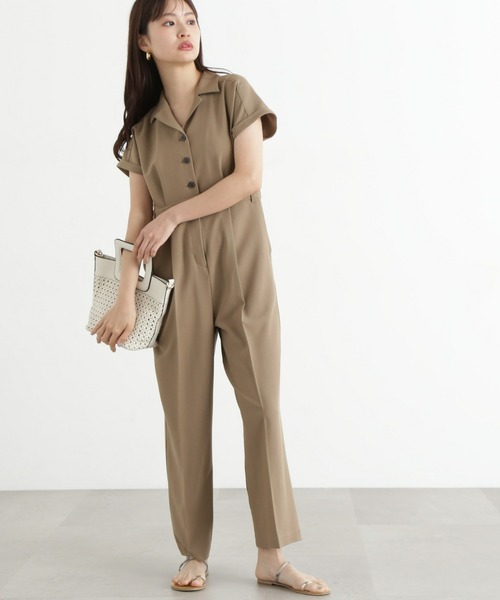 N.(N. Natural Beauty Basic)(エヌエヌナチュラルビューティーベーシック)の「【PS/低身長サイズ】カイキンオールインワン(つなぎ/オールインワン・レディース・チャコールグレー/ベージュ/ブラウン・SMALL/MEDIUM/PS)」の13枚目の写真