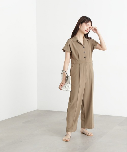 N.(N. Natural Beauty Basic)(エヌエヌナチュラルビューティーベーシック)の「【PS/低身長サイズ】カイキンオールインワン(つなぎ/オールインワン・レディース・チャコールグレー/ベージュ/ブラウン・SMALL/MEDIUM/PS)」の14枚目の写真