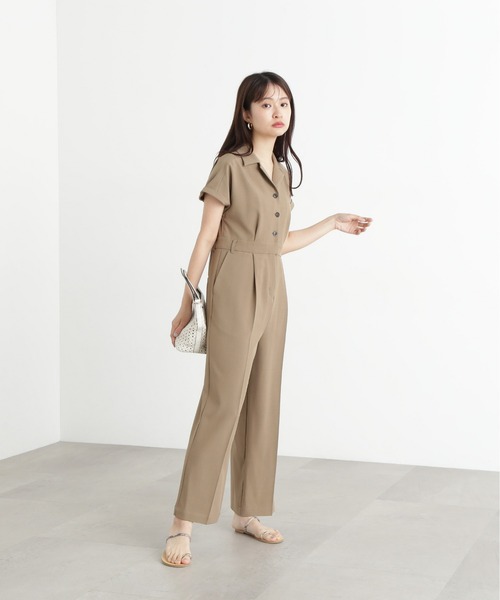 N.(N. Natural Beauty Basic)(エヌエヌナチュラルビューティーベーシック)の「【PS/低身長サイズ】カイキンオールインワン(つなぎ/オールインワン・レディース・チャコールグレー/ベージュ/ブラウン・SMALL/MEDIUM/PS)」の15枚目の写真