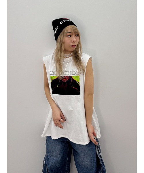 tシャツ 「TVアニメ「チェンソーマン」」ノースリーブBIGTシャツ レディース TVアニメ『チェンソーマン』】ノースリーブBIGTシャツ（Tシャツ