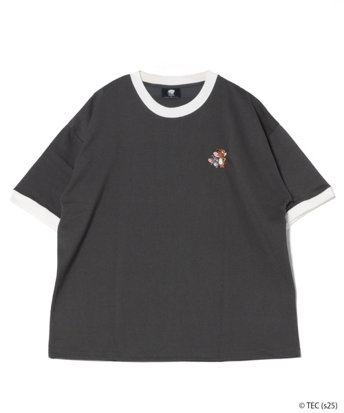 公式】トムとジェリー リンガー配色バック刺繍Tシャツ（Tシャツ