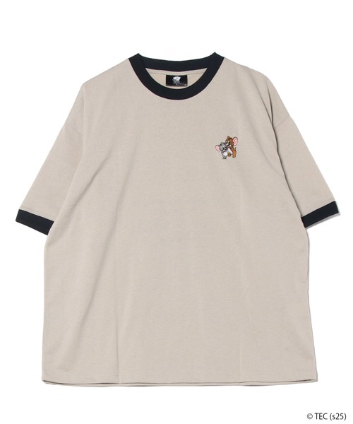 公式】トムとジェリー リンガー配色バック刺繍Tシャツ（Tシャツ