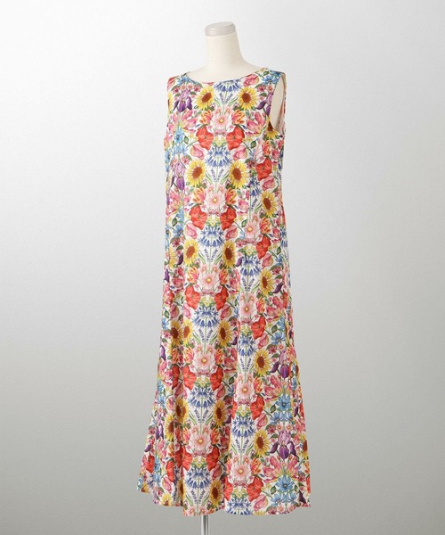 Aライン リゾート ワンピース Made with Liberty Fabric HUIT