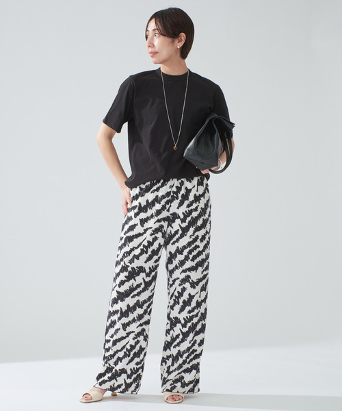 ATON(エイトン)の「ATON エイトン STANDARD T-SHIRTS KKAGGM0401(Tシャツ/カットソー・レディース・ホワイト/サックスブルー/ブラック・SMALL/X-SMALL)」の7枚目の写真