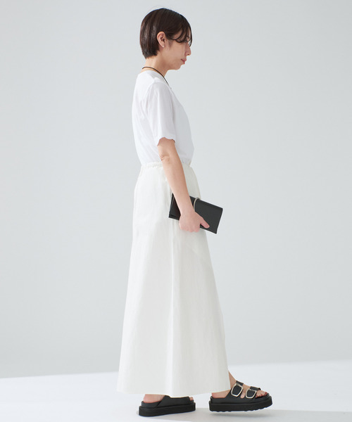 ATON(エイトン)の「ATON エイトン STANDARD T-SHIRTS KKAGGM0401(Tシャツ/カットソー・レディース・ホワイト/サックスブルー/ブラック・SMALL/X-SMALL)」の11枚目の写真