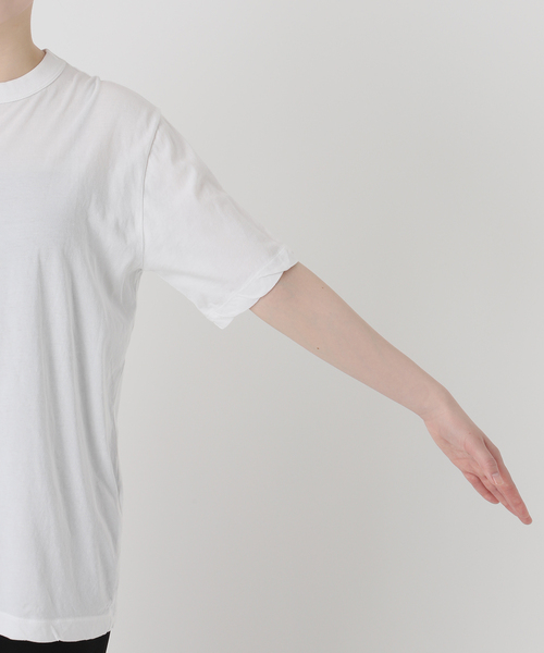 ATON(エイトン)の「ATON エイトン STANDARD T-SHIRTS KKAGGM0401(Tシャツ/カットソー・レディース・ホワイト/サックスブルー/ブラック・SMALL/X-SMALL)」の19枚目の写真