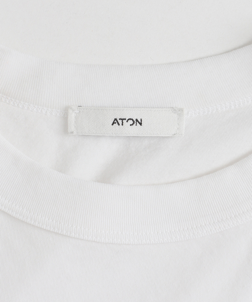 ATON(エイトン)の「ATON エイトン STANDARD T-SHIRTS KKAGGM0401(Tシャツ/カットソー・レディース・ホワイト/サックスブルー/ブラック・SMALL/X-SMALL)」の22枚目の写真