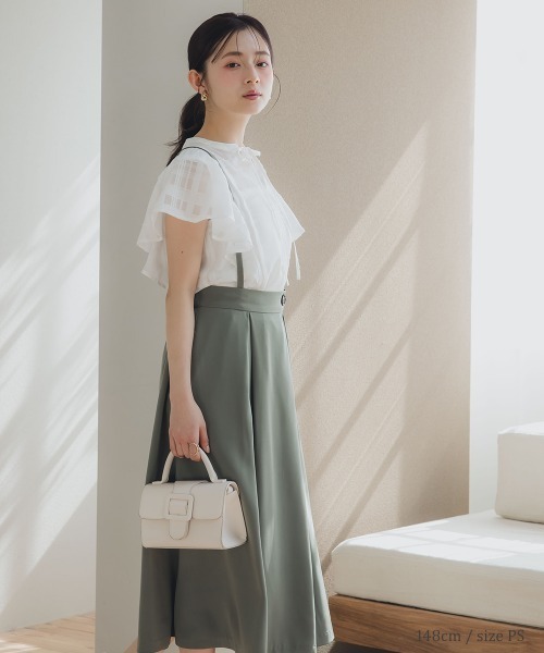 新品 FLOREN シアーチェックブラウス シアーチェックチュニックブラウス（シャツ・ブラウス