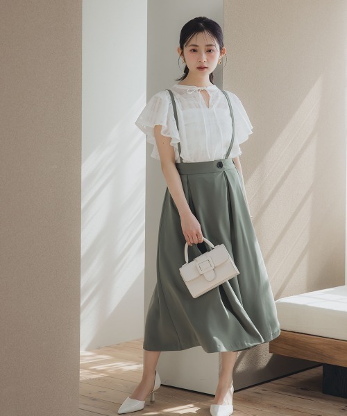 Petitjo(プッチージョ)の「小さいサイズ リボン付きシアーチェックブラウス 低身長さん・小柄女性(シャツ/ブラウス・レディース・ピンク/ホワイト・PSS/PS/PM/PL)」の20枚目の写真