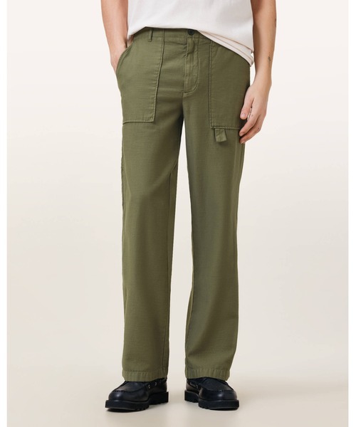 ALLSAINTS(オールセインツ)の「TALBOT STRAIGHT LEG TROUSERS | TALBOT ストレート レッグ トラウザー(その他パンツ・メンズ・グリーン系その他・30/31/32/33/28)」の2枚目の写真