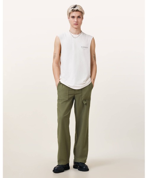 ALLSAINTS(オールセインツ)の「TALBOT STRAIGHT LEG TROUSERS | TALBOT ストレート レッグ トラウザー(その他パンツ・メンズ・グリーン系その他・30/31/32/33/28)」の4枚目の写真