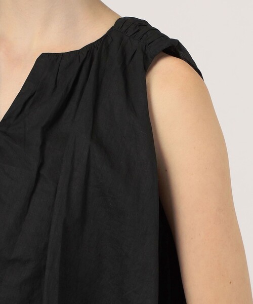 NE QUITTEZ PAS!（ヌキテパ）の「ne Quittez pas COTTON ORGANZA ノースリーブブラウス（シャツ/ブラウス・レディース・ホワイト/ブラック・FREE）」の9枚目の写真