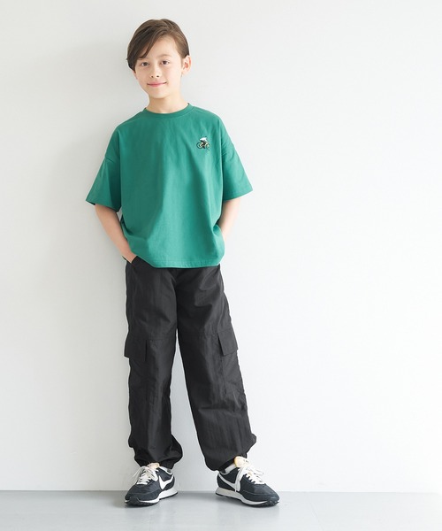 coca(coca)(コカ)の「キッズ ワッシャーナイロンパラシュートパンツ(カーゴパンツ・キッズ・ブラック/グレー・120/130/140/150)」の4枚目の写真