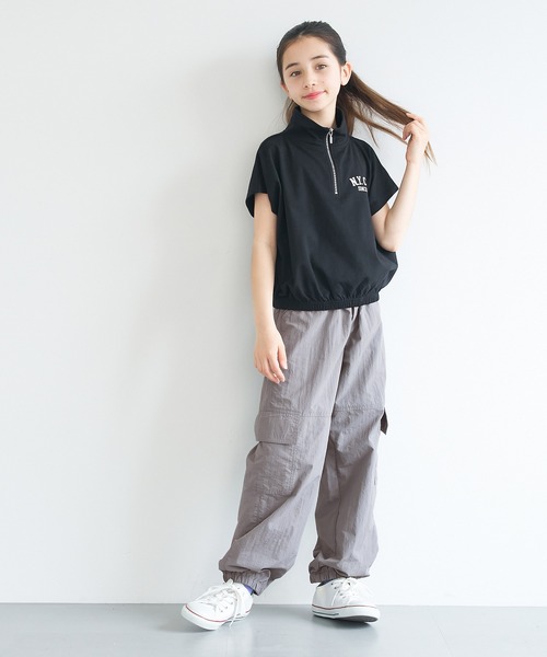 coca(coca)(コカ)の「キッズ ワッシャーナイロンパラシュートパンツ(カーゴパンツ・キッズ・ブラック/グレー・120/130/140/150)」の9枚目の写真