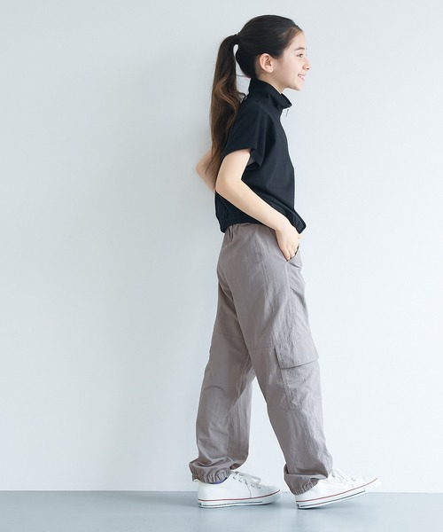 coca(coca)(コカ)の「キッズ ワッシャーナイロンパラシュートパンツ(カーゴパンツ・キッズ・ブラック/グレー・120/130/140/150)」の11枚目の写真