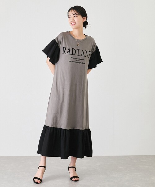 Jayro(ジャイロ)の「フロッキーロゴドッキングワンピース(ワンピース・レディース・グレー/ブラック/ネイビー・M)」の19枚目の写真