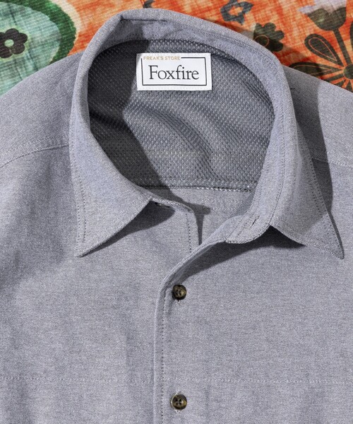 Foxfire(フォックスファイヤー)の「Foxfire/フォックスファイヤー 別注 オックスフォード フィッシングポケット クロップドショートスリーブシャツ/ショート丈(シャツ/ブラウス・メンズ・グレー/サックスブルー/その他13・MEDIUM/LARGE)」の5枚目の写真