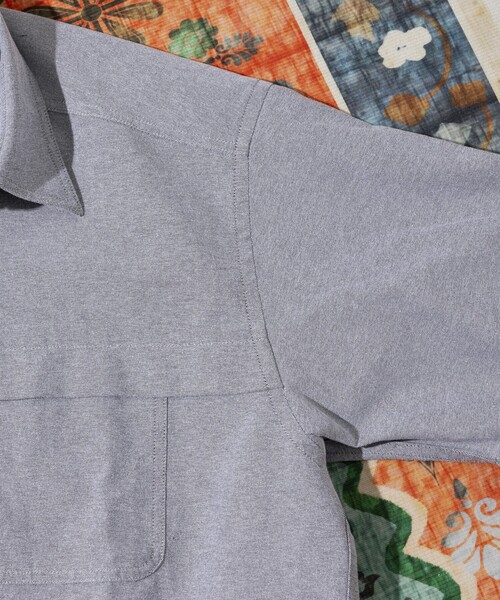 Foxfire(フォックスファイヤー)の「Foxfire/フォックスファイヤー 別注 オックスフォード フィッシングポケット クロップドショートスリーブシャツ/ショート丈(シャツ/ブラウス・メンズ・グレー/サックスブルー/その他13・MEDIUM/LARGE)」の11枚目の写真