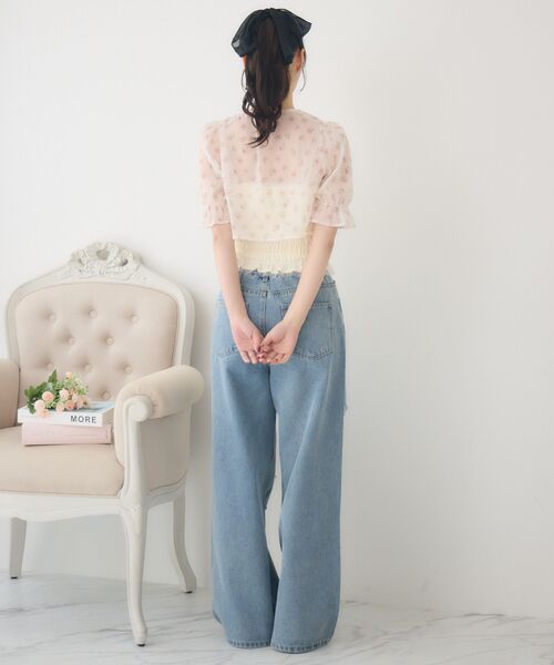 ems excite（エムズエキサイト）の「【セットアイテム】フロントリボンボレロSET（シャツ/ブラウス・レディース・ブルー系その他/ホワイト系その他/ピンク系その他・FREE）」の8枚目の写真