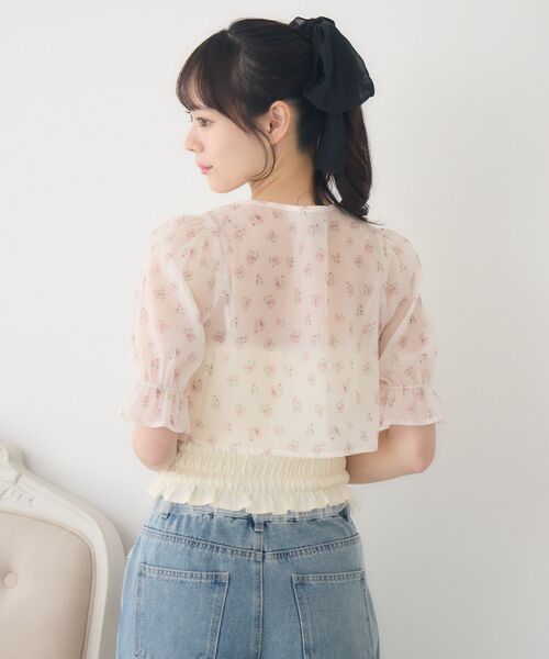 ems excite（エムズエキサイト）の「【セットアイテム】フロントリボンボレロSET（シャツ/ブラウス・レディース・ブルー系その他/ホワイト系その他/ピンク系その他・FREE）」の12枚目の写真