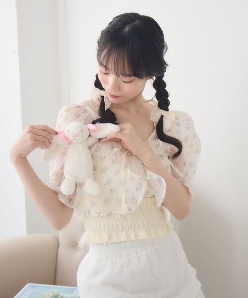 ems excite（エムズエキサイト）の「【セットアイテム】フロントリボンボレロSET（シャツ/ブラウス・レディース・ブルー系その他/ホワイト系その他/ピンク系その他・FREE）」の13枚目の写真