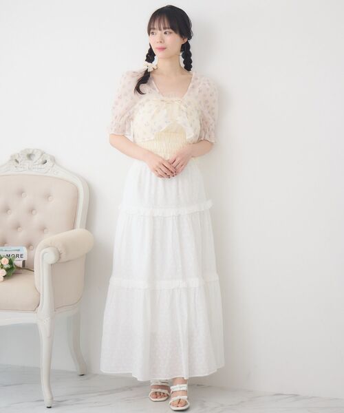 ems excite（エムズエキサイト）の「【セットアイテム】フロントリボンボレロSET（シャツ/ブラウス・レディース・ブルー系その他/ホワイト系その他/ピンク系その他・FREE）」の14枚目の写真