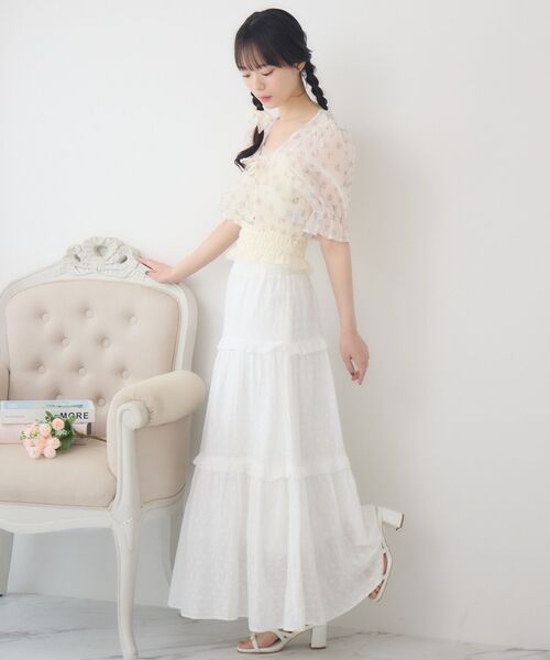 ems excite（エムズエキサイト）の「【セットアイテム】フロントリボンボレロSET（シャツ/ブラウス・レディース・ブルー系その他/ホワイト系その他/ピンク系その他・FREE）」の16枚目の写真